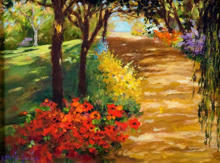 Sunlit Path 9x12  [SOLD]