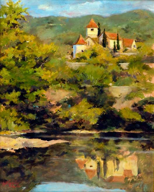 The Old Village 10x16  {SOLD]